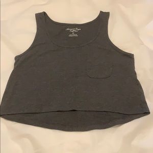 Gray crop top